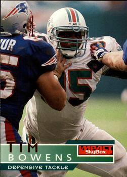 Tim Bowens Miami Dolphins 1995 SkyBox Impact NFL #80